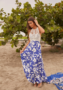 VESTIDO TEJIDO HALTER LARGO