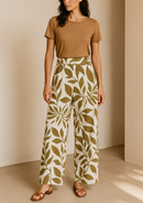 PALAZO PINZAS ELASTICADO FLOREADO