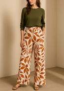 PALAZO PINZAS ELASTICADO FLOREADO