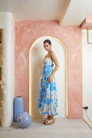 VESTIDO GASA STRAPLE