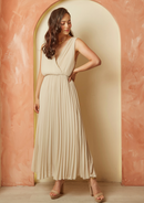 VESTIDO LARGO PLISADO