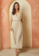 VESTIDO LARGO PLISADO