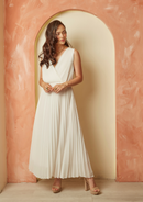 VESTIDO LARGO PLISADO