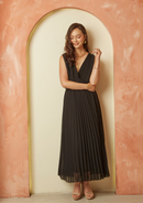 VESTIDO LARGO PLISADO