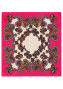 PAÑUELO SATIN BLANCO/FUCSIA