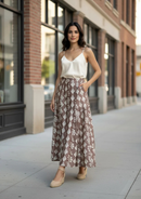 FALDA SILVIA MARRON