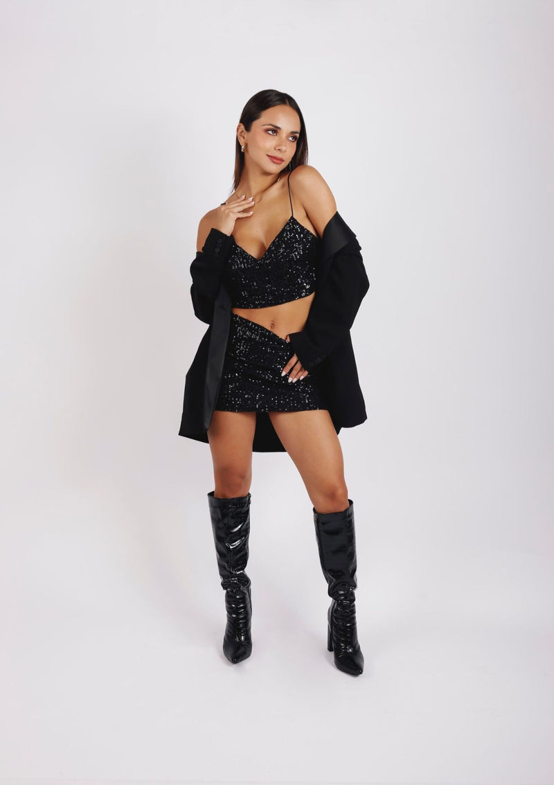 MINI FALDA SEQUIN