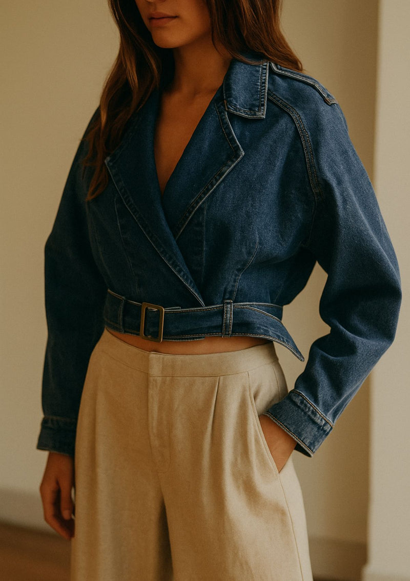 CASACA CROP DENIM