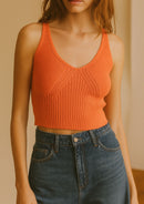 TOP TEJIDO CROSS STRIP