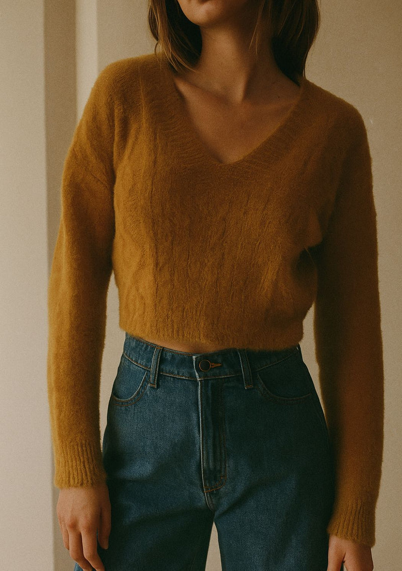 CHOMPA CROP C/V PELUDO