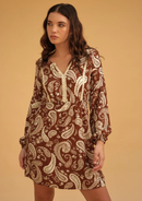 VESTIDO ARIA MARRON PRINT