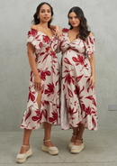 VESTIDO MARCELA ROJO PRINT
