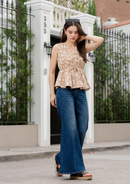 BLUSA CONSTANZA PRINT BEIGE