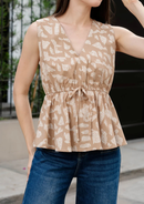 BLUSA CONSTANZA PRINT BEIGE