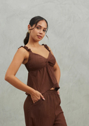 BLUSA JANA MARRON
