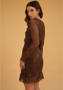 VESTIDO LORETA MARRON