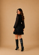 VESTIDO ESFERA NEGRO LABRADO