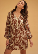 VESTIDO ARIA MARRON PRINT