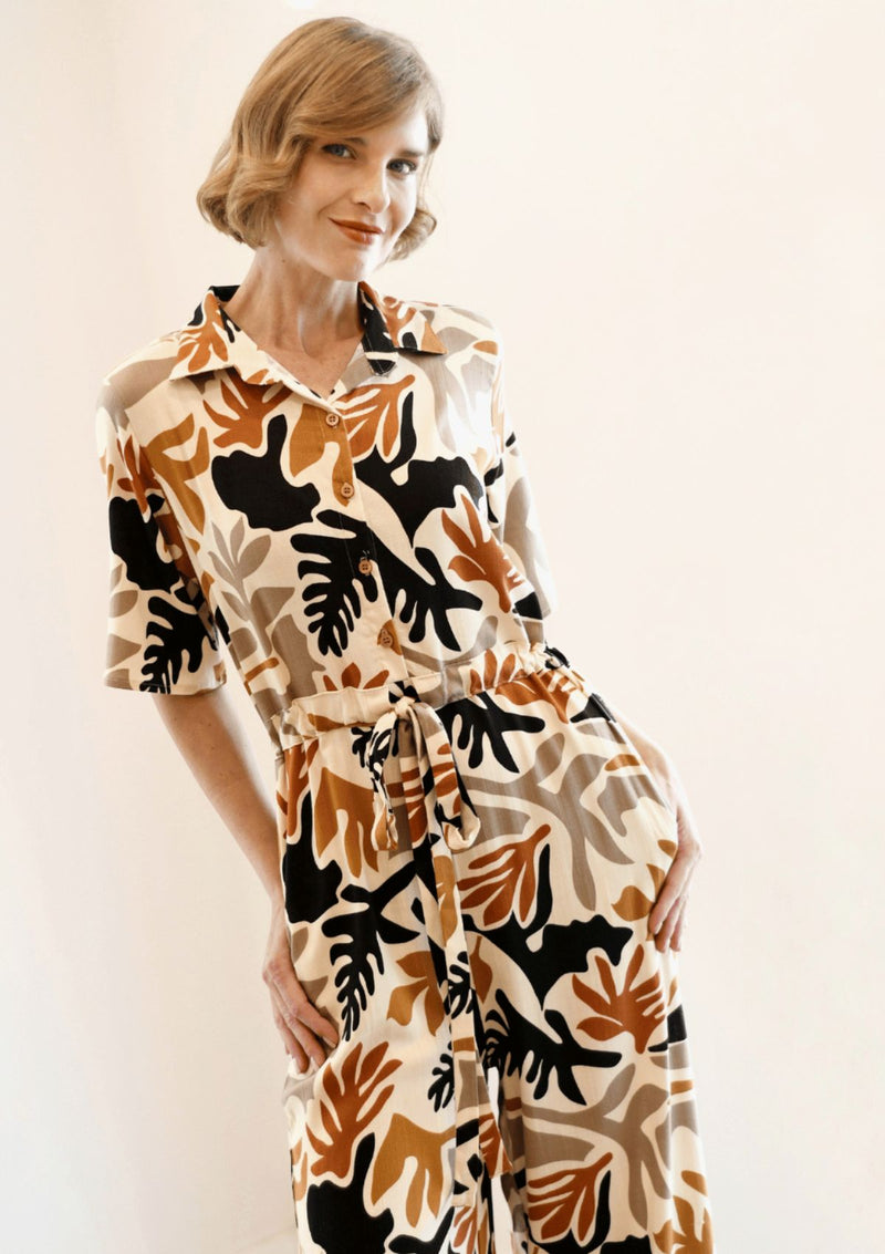 ENTERIZO CHARM PRINT MARRON