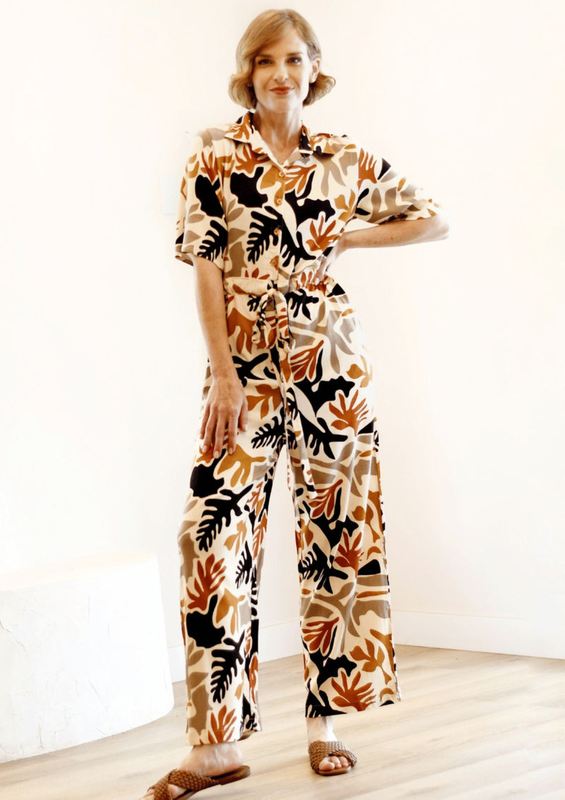 ENTERIZO CHARM PRINT MARRON
