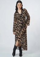 VESTIDO BELA MARRON PRINT