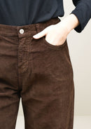 PANTALON CORD MARRON