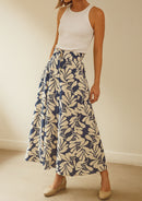 FALDA ELI FLORES AZUL