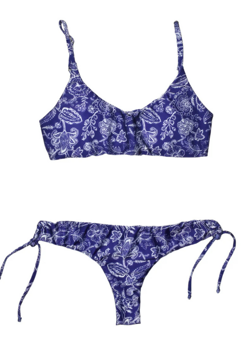 BIKINI VALENTINA FLORES AZULES