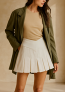 FALDA SHORT TABLEADA