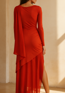 VESTIDO SCARLETT MANGAS GASA