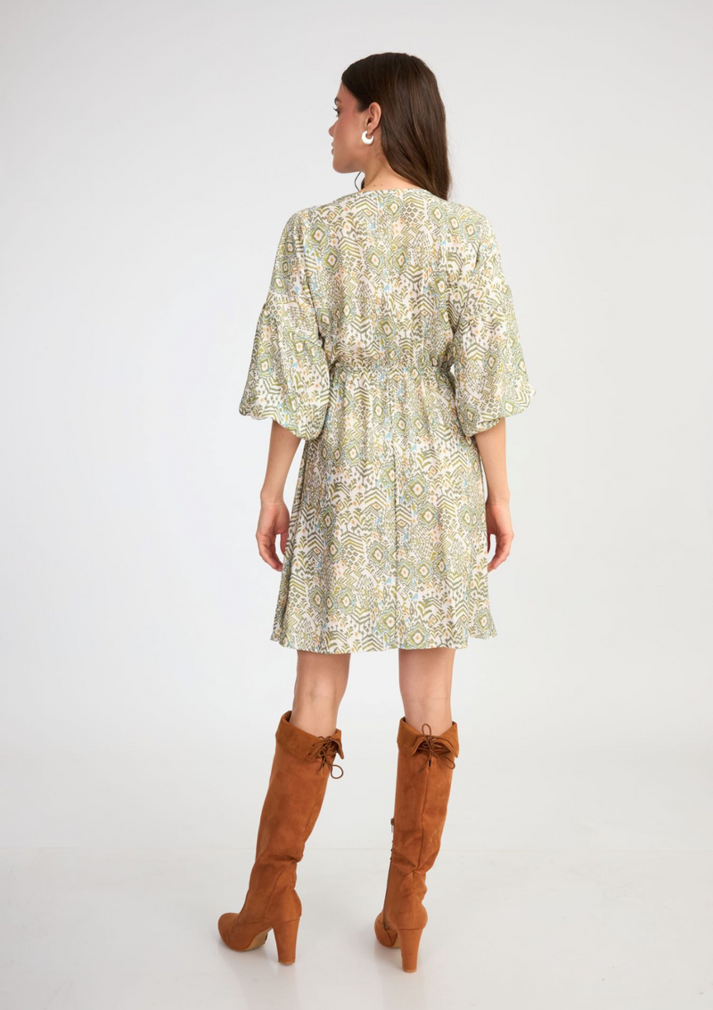 VESTIDO MARTINA ESTAMPADO VERDE