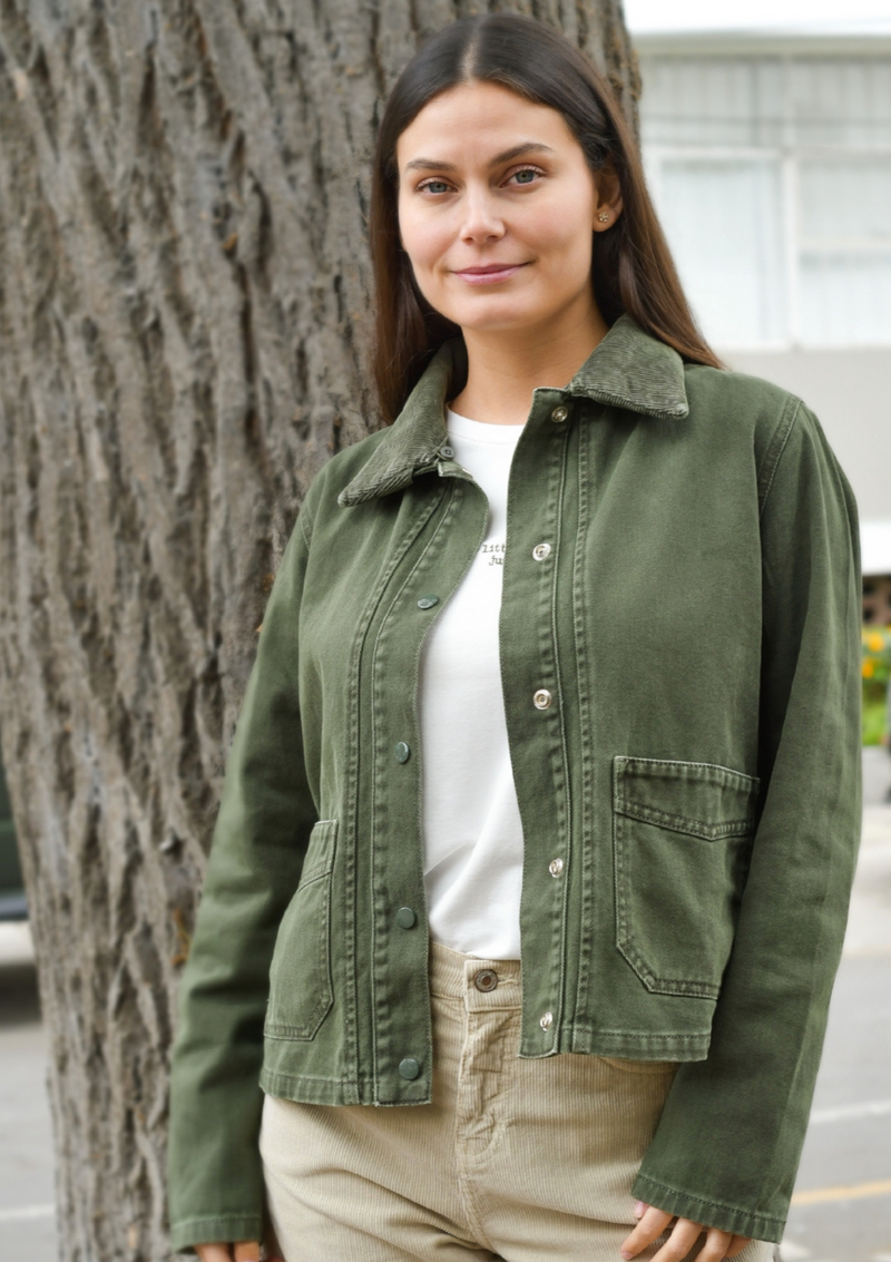 CASACA CORD VERDE
