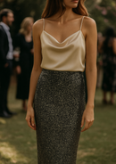 FALDA LENTEJUELAS LARGO