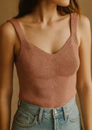 TOP TEJIDO LISA PALO ROSA