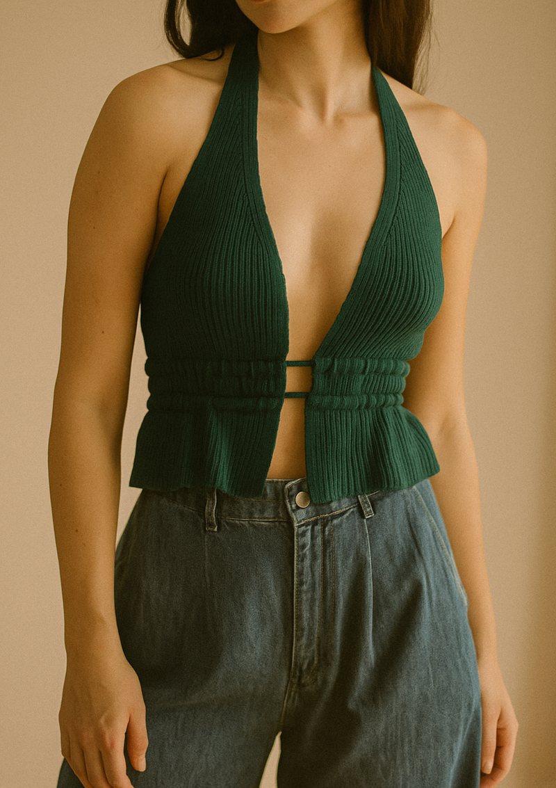 TOP HALTER TEJIDO