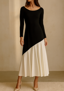 VESTIDO NOIR BICOLOR