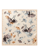PAÑUELO SATIN FLORES MELON 60X58