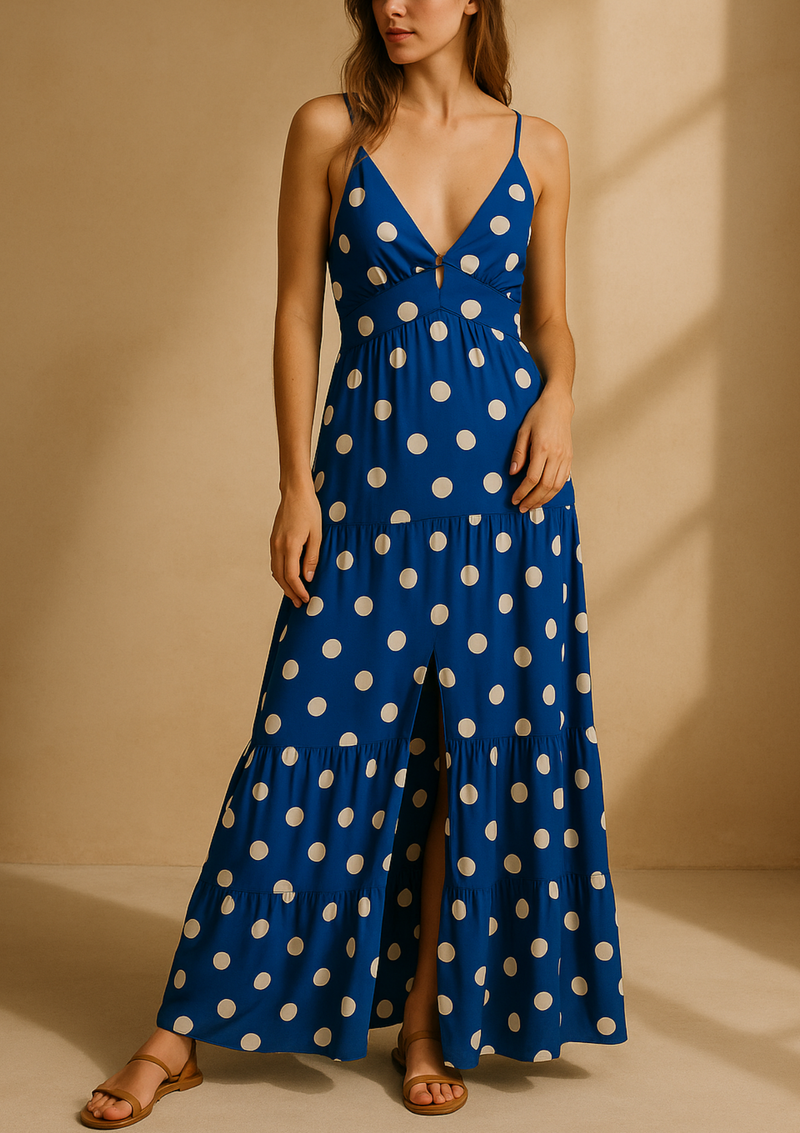 VESTIDO LUNARES LARGO