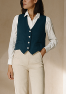 CHALECO LINO BOTONES