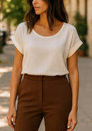 BLUSA M/C SEDA CREPE