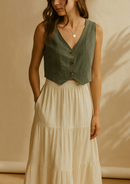 CHALECO LINO BOTONES