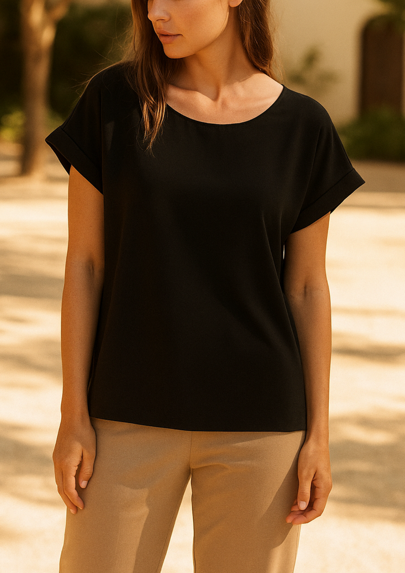 BLUSA M/C SEDA CREPE