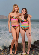 BIKINI BENGAL ORANGE HIGH WAIST