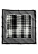 PAÑUELO SEDA GEOMETRICOS NEGRO