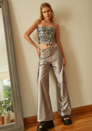 PANTALON CARGO SATIN