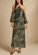 VESTIDO GASA ESTAMPADA