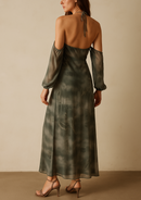 VESTIDO GASA ESTAMPADA