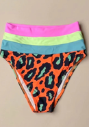 BIKINI BENGAL ORANGE HIGH WAIST