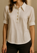BLUSA M/C CAMISERO