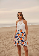 VESTIDO TEJIDO HALTER CORTO